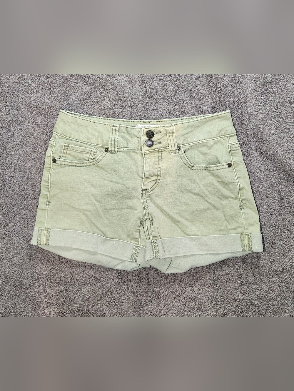 Green Mudd Low Rise Denim Shorts